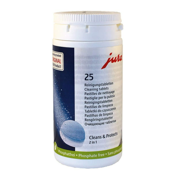 25 Count Jura 2-Phase Cleaning Tablets for Fully Automatic Coffee Machines